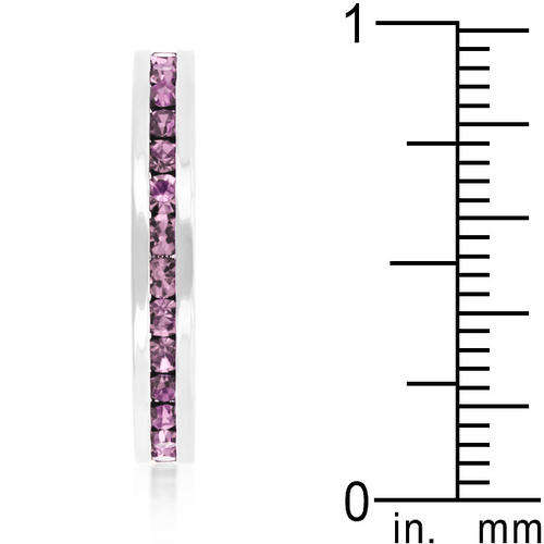 Stylish Stackables with Lavender CZ Wedding Ring #7  *USA IMPORT* Local Stock